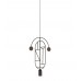 Подвесной светильник NOMON HOME WOODEN DOTS, CONF. 07, GRAPHITE/WALNUT