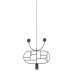 Подвесной светильник NOMON HOME WOODEN DOTS, CONF. 08, GRAPHITE/WALNUT