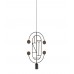 Подвесной светильник NOMON HOME WOODEN DOTS, CONF. 4, GRAPHITE/WALNUT