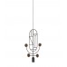 Подвесной светильник NOMON HOME WOODEN DOTS, CONF. 5, GRAPHITE/WALNUT