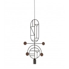 Подвесной светильник NOMON HOME WOODEN DOTS, CONF. 8, GRAPHITE/WALNUT
