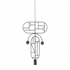 Подвесной светильник NOMON HOME WOODEN DOTS, CONF. 9, GRAPHITE/WALNUT