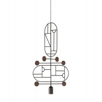 Подвесной светильник NOMON HOME WOODEN DOTS, CONF. 13, GRAPHITE/WALNUT