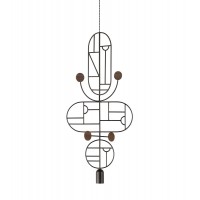 Подвесной светильник NOMON HOME WOODEN DOTS, CONF. 15, GRAPHITE/WALNUT
