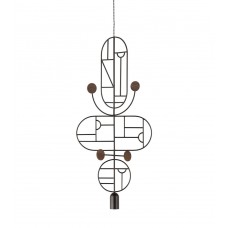 Подвесной светильник NOMON HOME WOODEN DOTS, CONF. 15, GRAPHITE/WALNUT