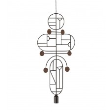 Подвесной светильник NOMON HOME WOODEN DOTS, CONF. 19, GRAPHITE/WALNUT