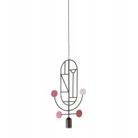 Подвесной светильник NOMON HOME WOODEN DOTS, CONF. 5, GRAPHITE/COLOR