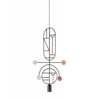 Подвесной светильник NOMON HOME WOODEN DOTS, CONF. 8, GRAPHITE/COLOR