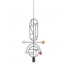 Подвесной светильник NOMON HOME WOODEN DOTS, CONF. 8, GRAPHITE/COLOR