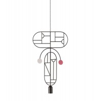 Подвесной светильник NOMON HOME WOODEN DOTS, CONF. 9, GRAPHITE/COLOR