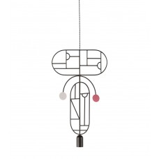 Подвесной светильник NOMON HOME WOODEN DOTS, CONF. 9, GRAPHITE/COLOR
