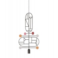 Подвесной светильник NOMON HOME WOODEN DOTS, CONF. 13, GRAPHITE/COLOR