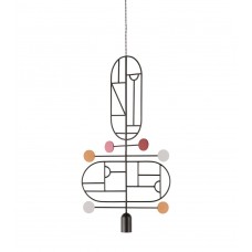 Подвесной светильник NOMON HOME WOODEN DOTS, CONF. 13, GRAPHITE/COLOR