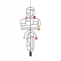 Подвесной светильник NOMON HOME WOODEN DOTS, CONF. 19, GRAPHITE/COLOR