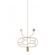 Подвесной светильник NOMON HOME WOODEN DOTS, CONF. 08, GOLD/COLOR