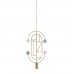 Подвесной светильник NOMON HOME WOODEN DOTS, CONF. 4, GOLD/COLOR