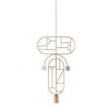 Подвесной светильник NOMON HOME WOODEN DOTS, CONF. 9, GOLD/COLOR