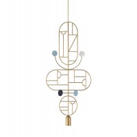 Подвесной светильник NOMON HOME WOODEN DOTS, CONF. 15, GOLD/COLOR