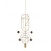 Подвесной светильник NOMON HOME WOODEN DOTS, CONF. 8, GOLD/WALNUT