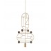 Подвесной светильник NOMON HOME WOODEN DOTS, CONF. 13, GOLD/WALNUT