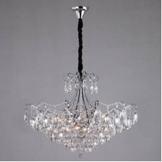 Люстра Eurosvet 10080/12 хром/прозрачный хрусталь Strotskis Crystal