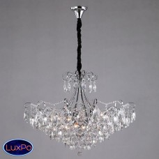 Люстра подвесная хрустальная Eurosvet Crystal 10080/12 хром / прозрачный хрусталь
