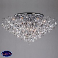 Люстра потолочная хрустальная Eurosvet Crystal 10081/12 хром / прозрачный хрусталь