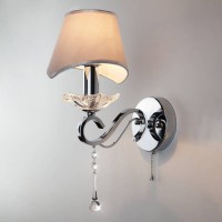 Бра Eurosvet Kelly 10085/1 хром/прозрачный хрусталь Strotskis