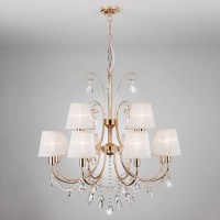 Люстра подвесная Eurosvet Emiliana 10087/12 золото/прозрачный хрусталь Strotskis