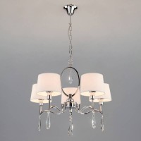 Люстра подвесная Eurosvet Madera 10093/5 хром/прозрачный хрусталь Strotskis
