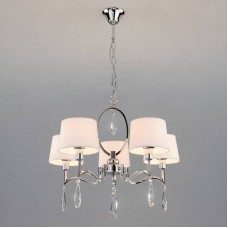 Люстра подвесная Eurosvet Madera 10093/5 хром/прозрачный хрусталь Strotskis