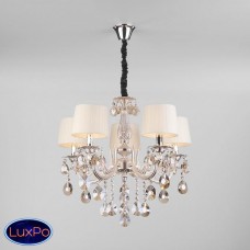 Подвесная люстра Eurosvet Argenta 10098/5 серебро/тонированный хрусталь Strotskis