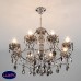 Люстра подвесная хрустальная Eurosvet Teodore 10103/8 хром/дымчатый хрусталь Strotskis