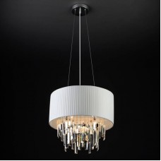 Подвесная люстра хрустальная Eurosvet Amantea 10106/6 хром/прозрачный хрусталь Strotskis