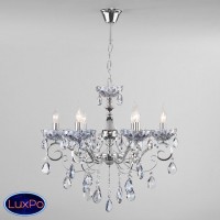 Люстра подвесная Eurosvet Escada 10109/6 хром/лазурный хрусталь Strotskis