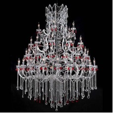 Хрустальная люстра Natali Kovaltseva 11350/55С CHROME, CLEAR&RED Queen