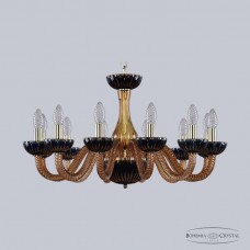Люстра подвесная хрустальная Bohemia Crystal 1308/12/240 G Am/Amber-Blue/H-1K