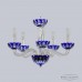 Люстра подвесная хрустальная Bohemia Crystal 1309/5/165 Ni Cl/Clear-Blue/H-1H