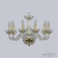 Люстра подвесная хрустальная Bohemia Crystal 1310/10/195 G Cl/Clear/M-1F
