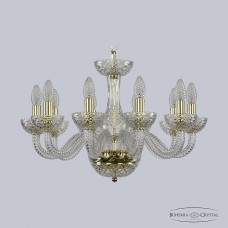Люстра подвесная хрустальная Bohemia Crystal 1310/10/195 G Cl/Clear/M-1F