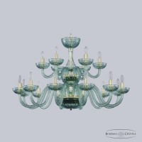 Люстра подвесная хрустальная Bohemia Crystal 1310/12+6/360/2d G Bi/Birusa/M-1G