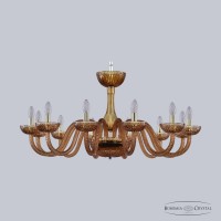 Люстра подвесная хрустальная Bohemia Crystal 1310/12/360 G Am/Amber/M-1G