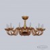 Люстра подвесная хрустальная Bohemia Crystal 1310/12/360 G Am/Amber/M-1G