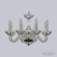Люстра подвесная хрустальная Bohemia Crystal 1310/8/165 Ni Cl/Clear/M-1H