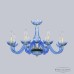 Люстра подвесная хрустальная Bohemia Crystal 1310/8/240 G Aq/Aquamarime/M-1H