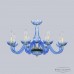 Люстра подвесная хрустальная Bohemia Crystal 1310/8/240 G Aq/Aquamarime/M-1H