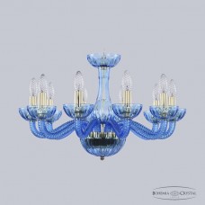 Люстра подвесная хрустальная Bohemia Crystal 1311/10/200 G Aq/Aquamarime/M-1H