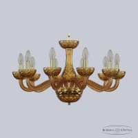 Люстра подвесная хрустальная Bohemia Crystal 1311/10/240 G Am/Amber/M-1F