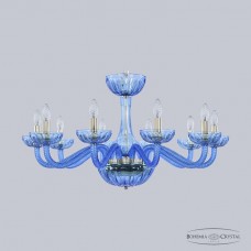 Люстра подвесная хрустальная Bohemia Crystal 1311/10/300 G Aq/Aquamarine/M-1H