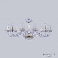 Люстра подвесная хрустальная Bohemia Crystal 1311/12/360 G Cl/Clear/M-1G